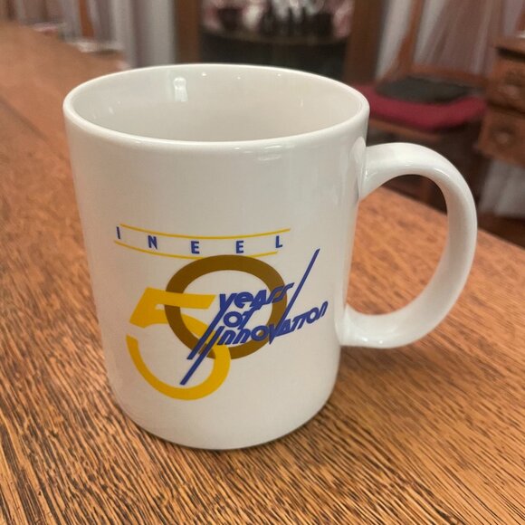 Vintage INEEL 50 Years of Innovation Nuclear Themed Coffee Cup Mug by Linyi - Picture 1 of 5